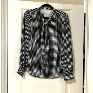Never worn Kate Spade checkered blouse size small